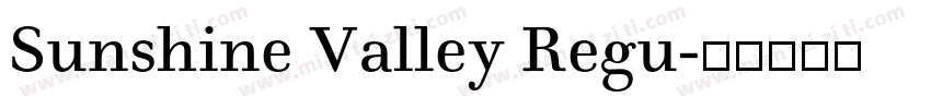Sunshine Valley Regu字体转换